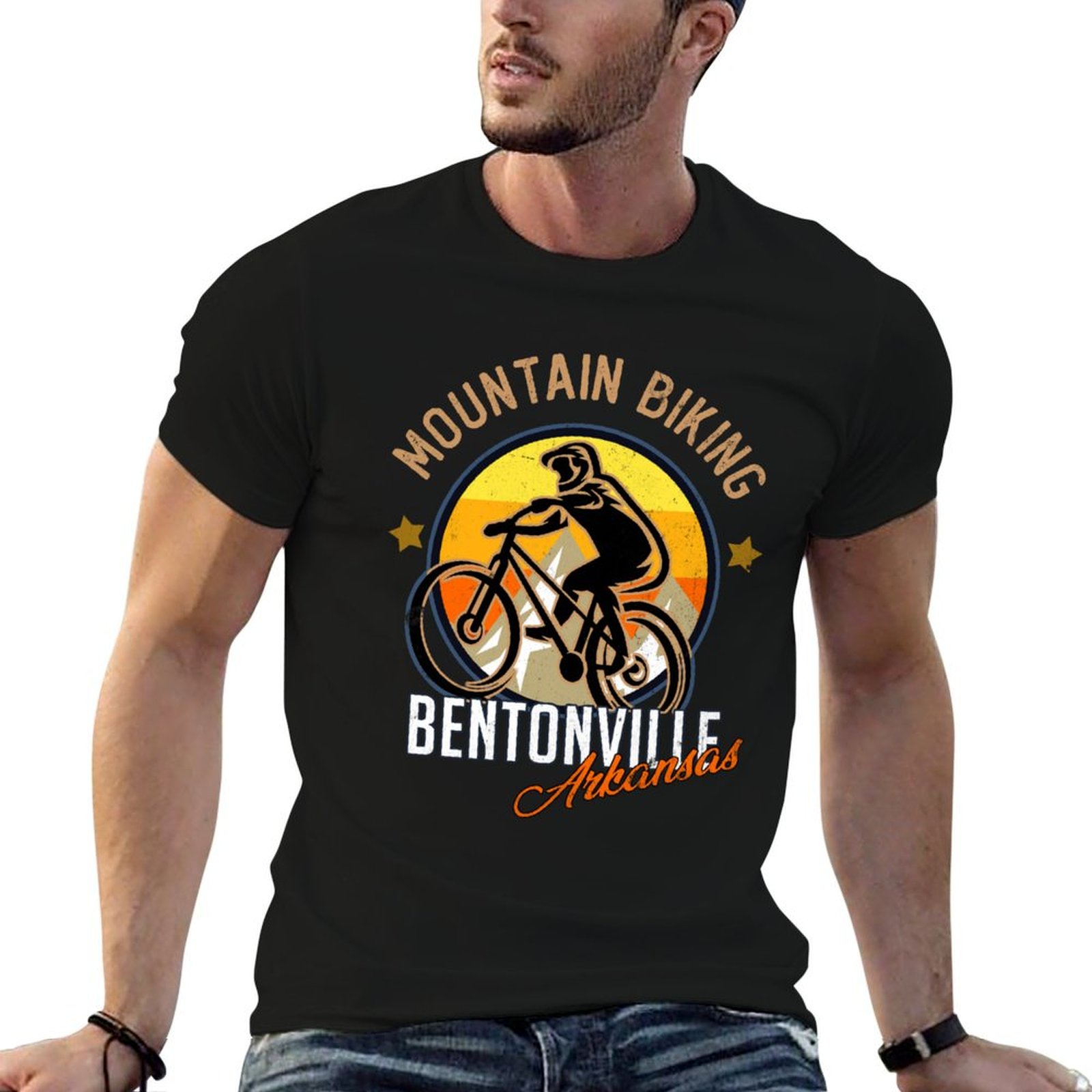 Mountain Biking Bentonville Arkansas - Camiseta de ciclismo de montanha de