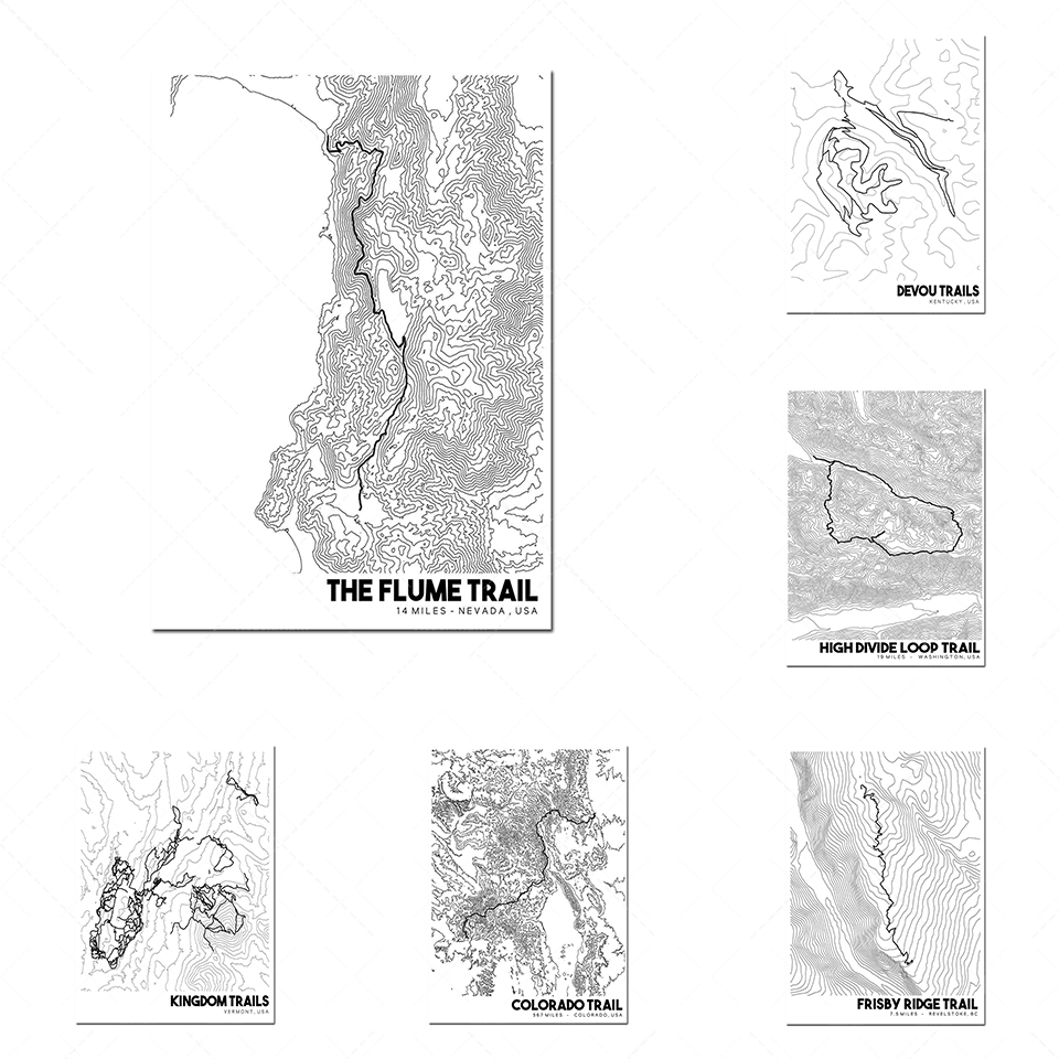 Mountain Biking In Arkansas - Mapa topográfico Pinnacle Mountain Trail, mapa