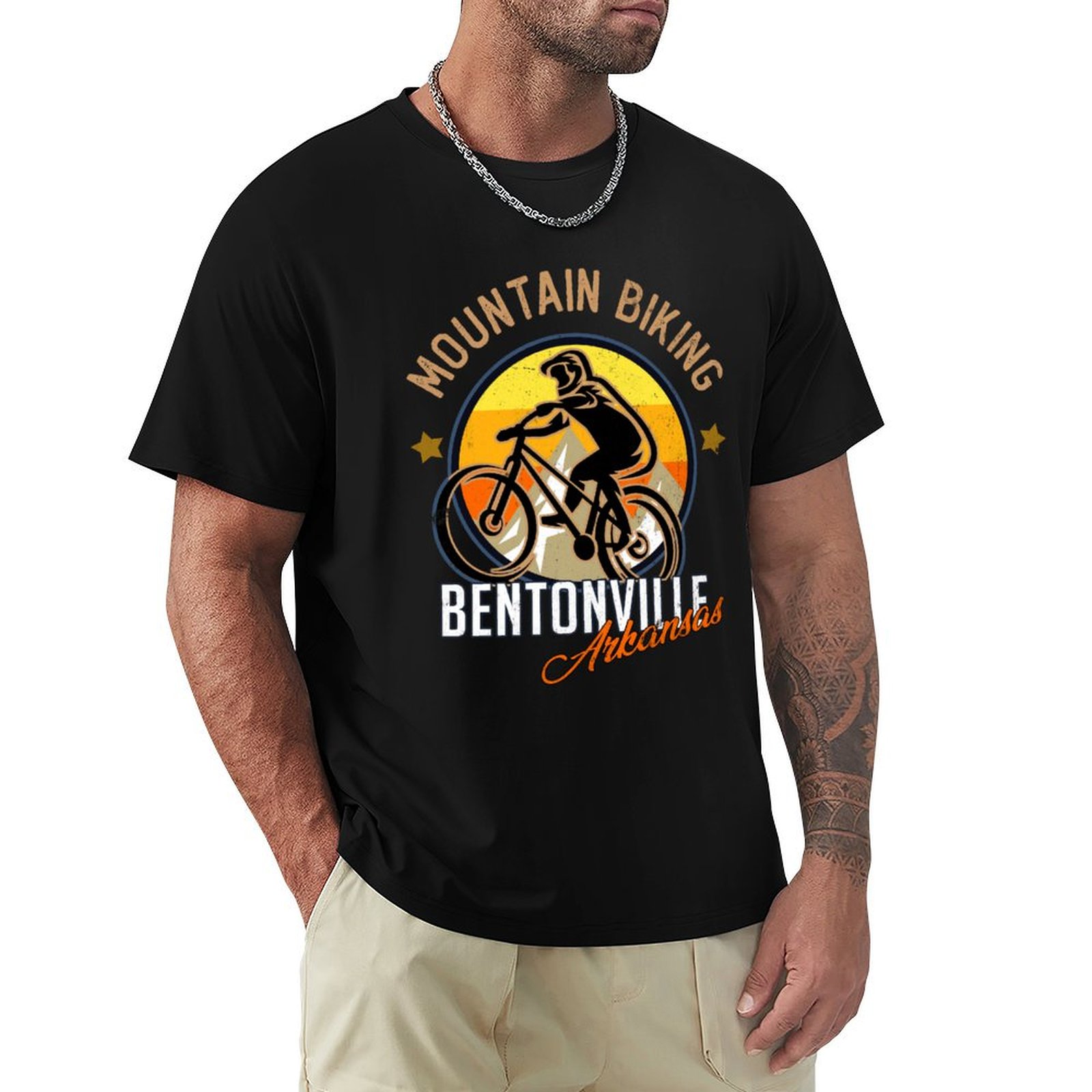 Mountain Biking Bentonville Arkansas - Camiseta de ciclismo de montanha Bentonville